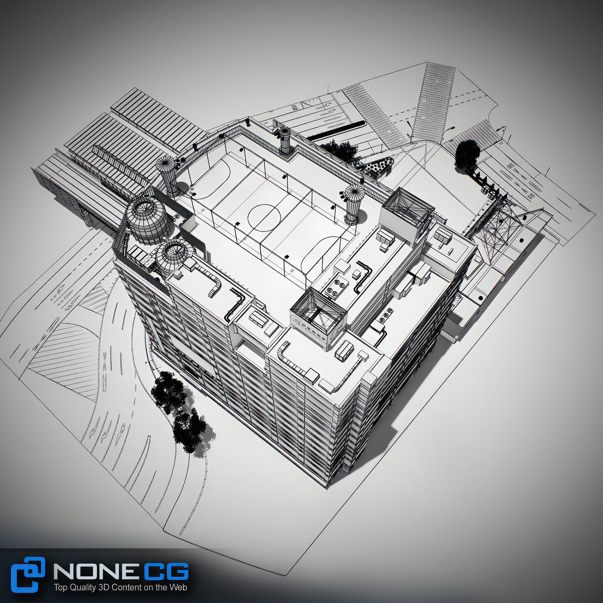 Tokyo Shibuya Block Hachiko 3D model_33