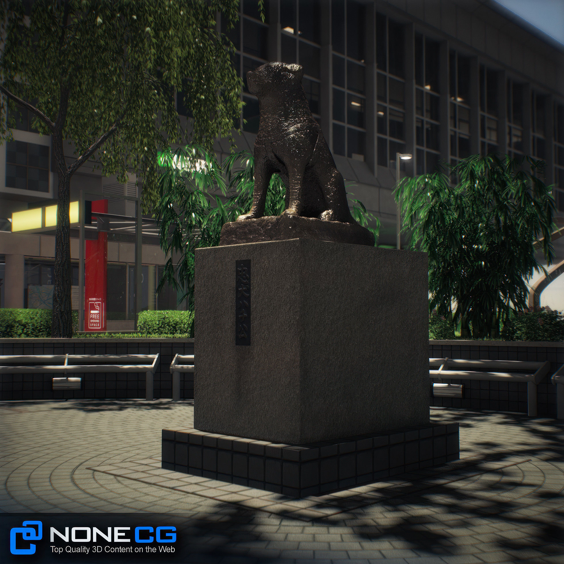 Tokyo Shibuya Block Hachiko 3D model_25