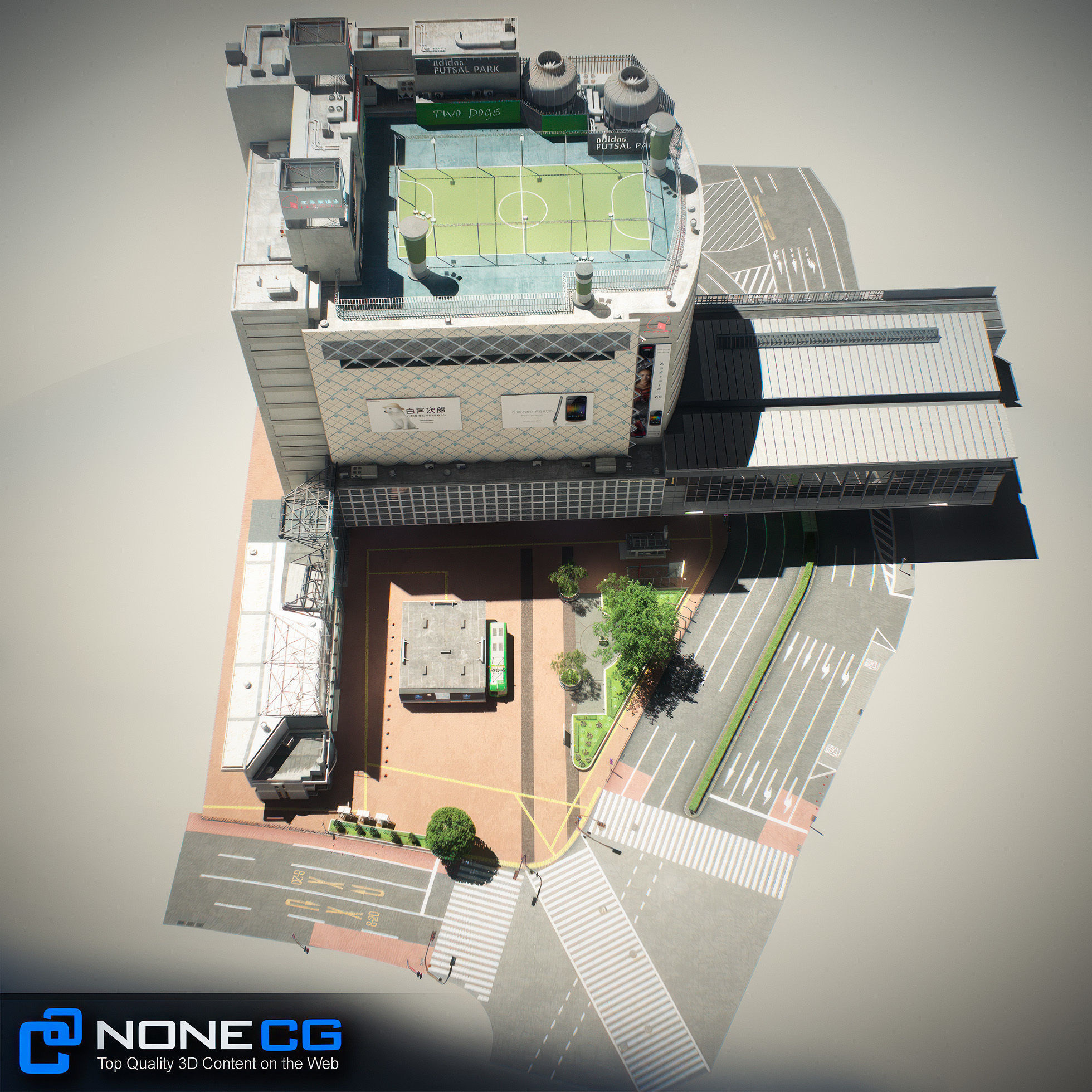 Tokyo Shibuya Block Hachiko 3D model_28