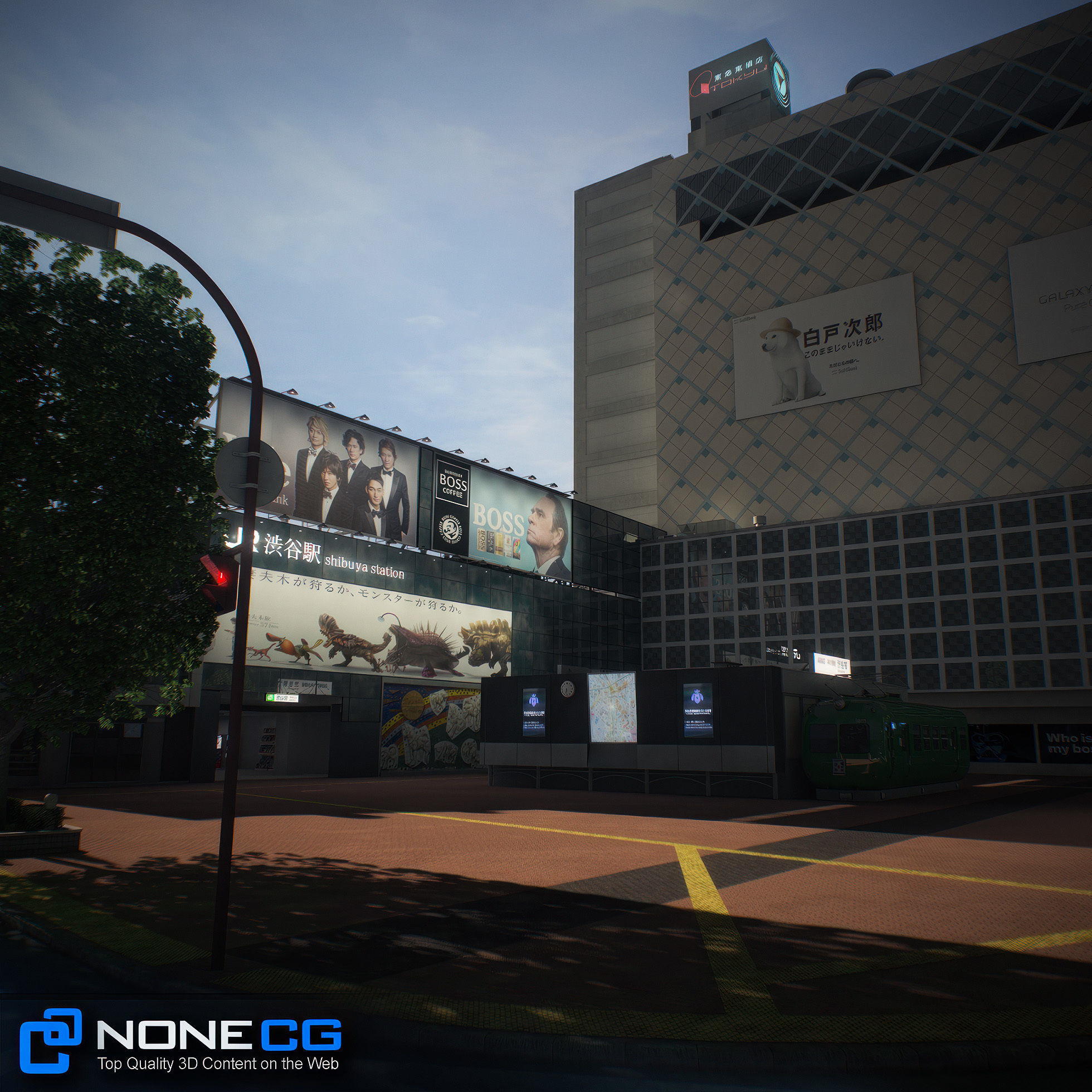 Tokyo Shibuya Block Hachiko 3D model_16