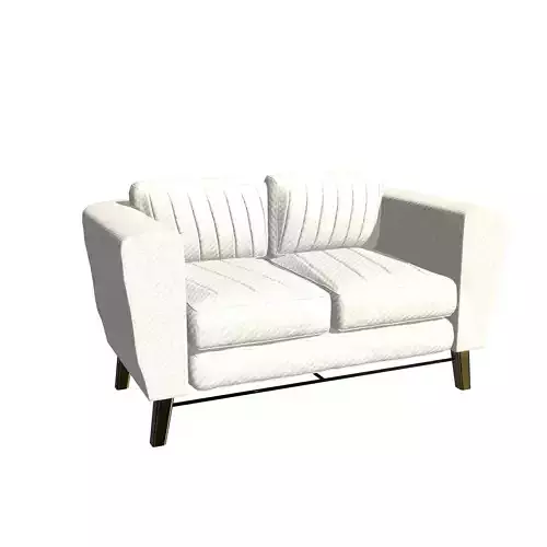 Avante Collection White Fabric Sofa