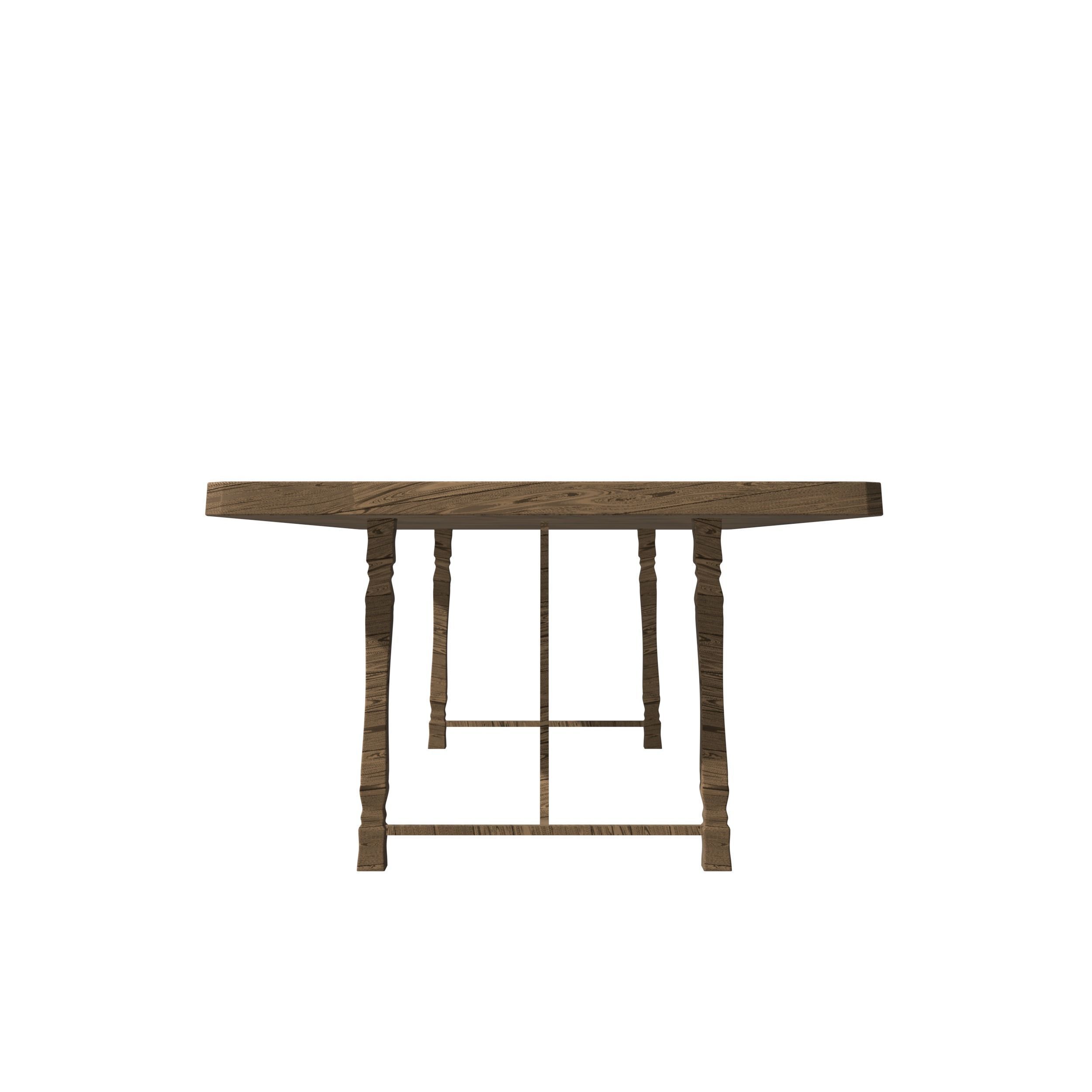 Rustic Collection Dining Table 3D model_2