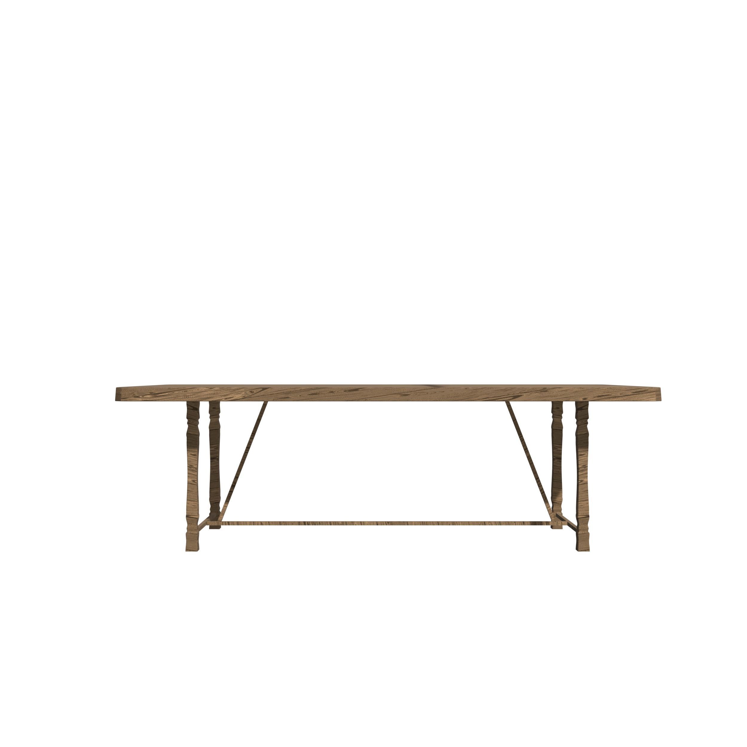Rustic Collection Dining Table 3D model_1