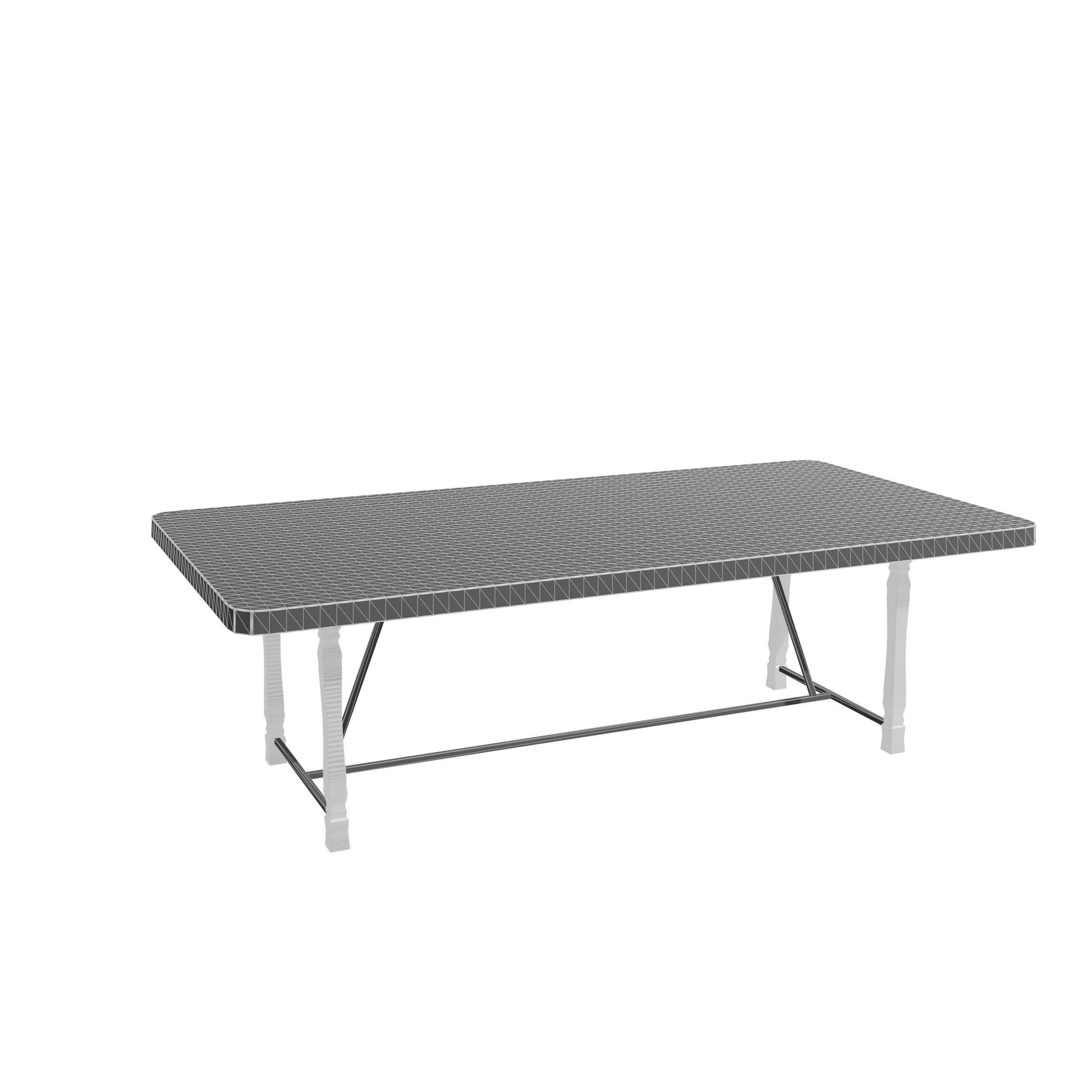 Rustic Collection Dining Table 3D model_4