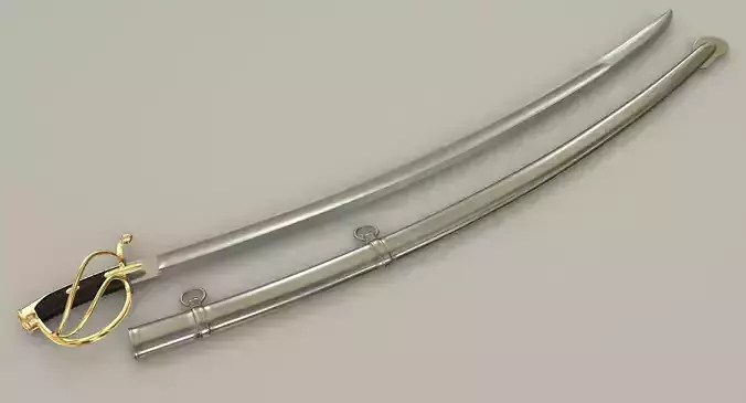 Cavalry Saber Low-poly 3D model
