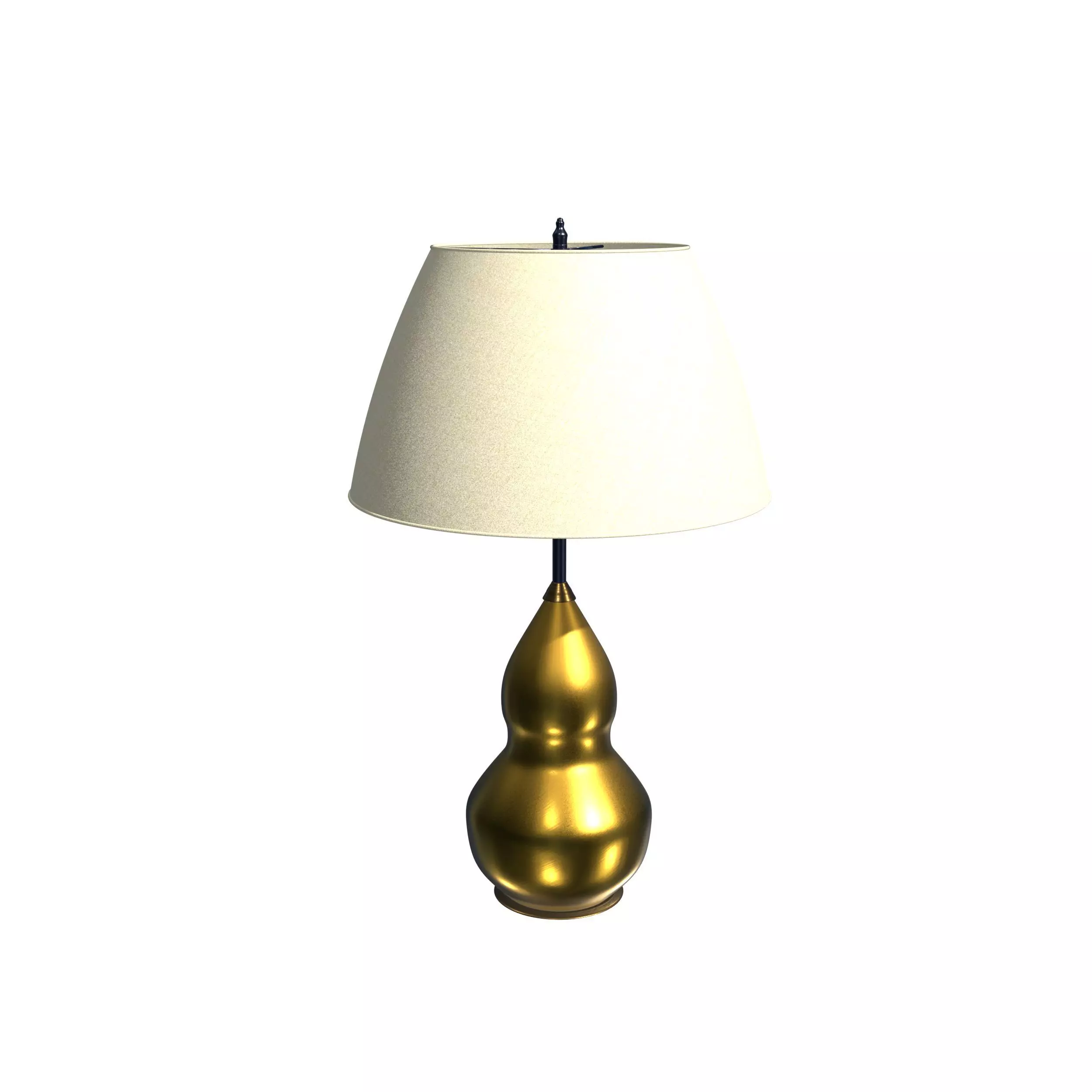 Vintage Brass Table Lamp by Illumino 3D model_0