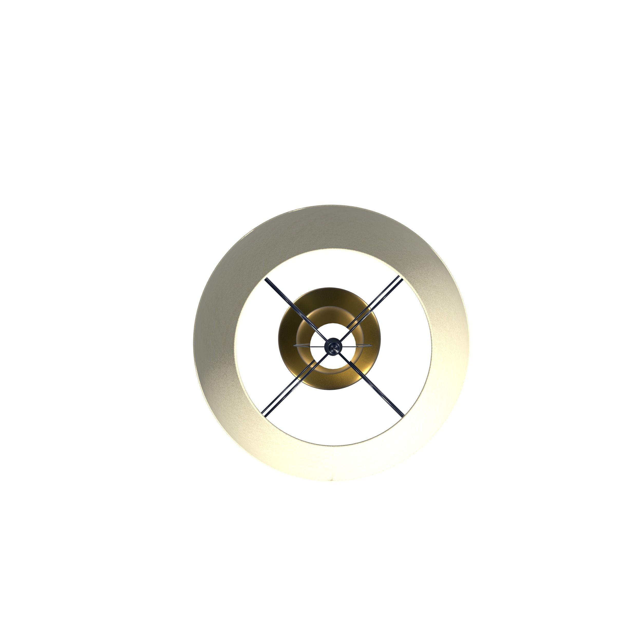 Vintage Brass Table Lamp by Illumino 3D model_3