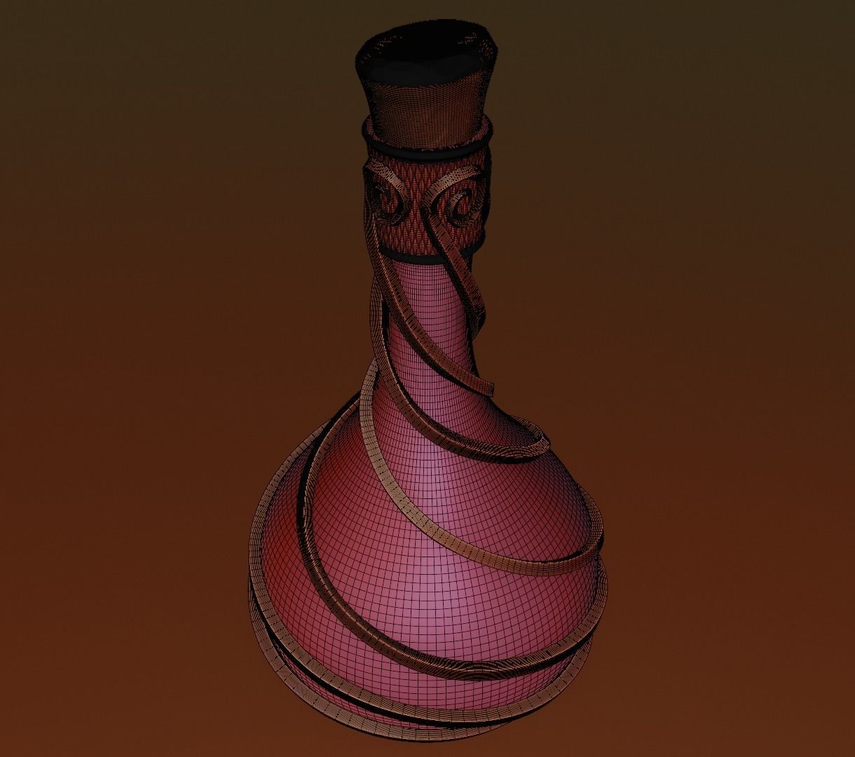 Ornament magic potion bottel 3D model for games 3D model_19