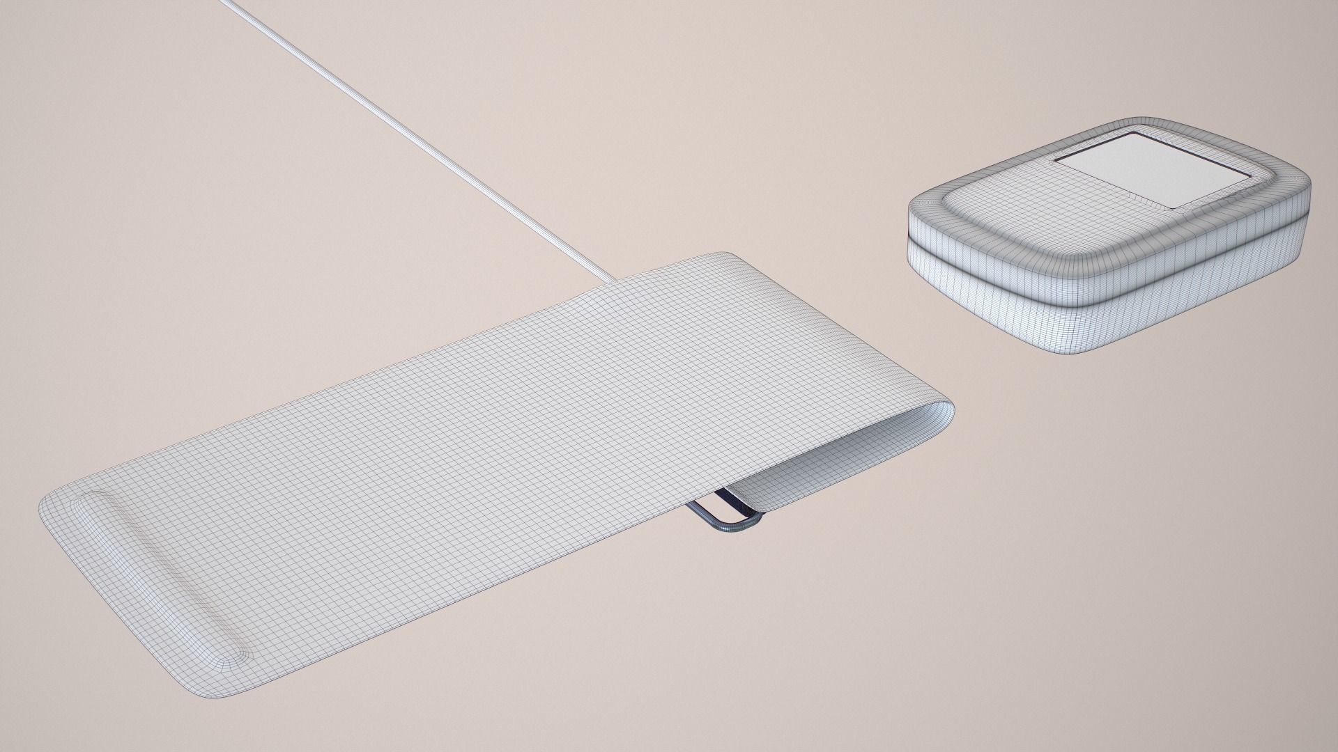 Blood pressure Monitor Device Low-poly 3D model_19