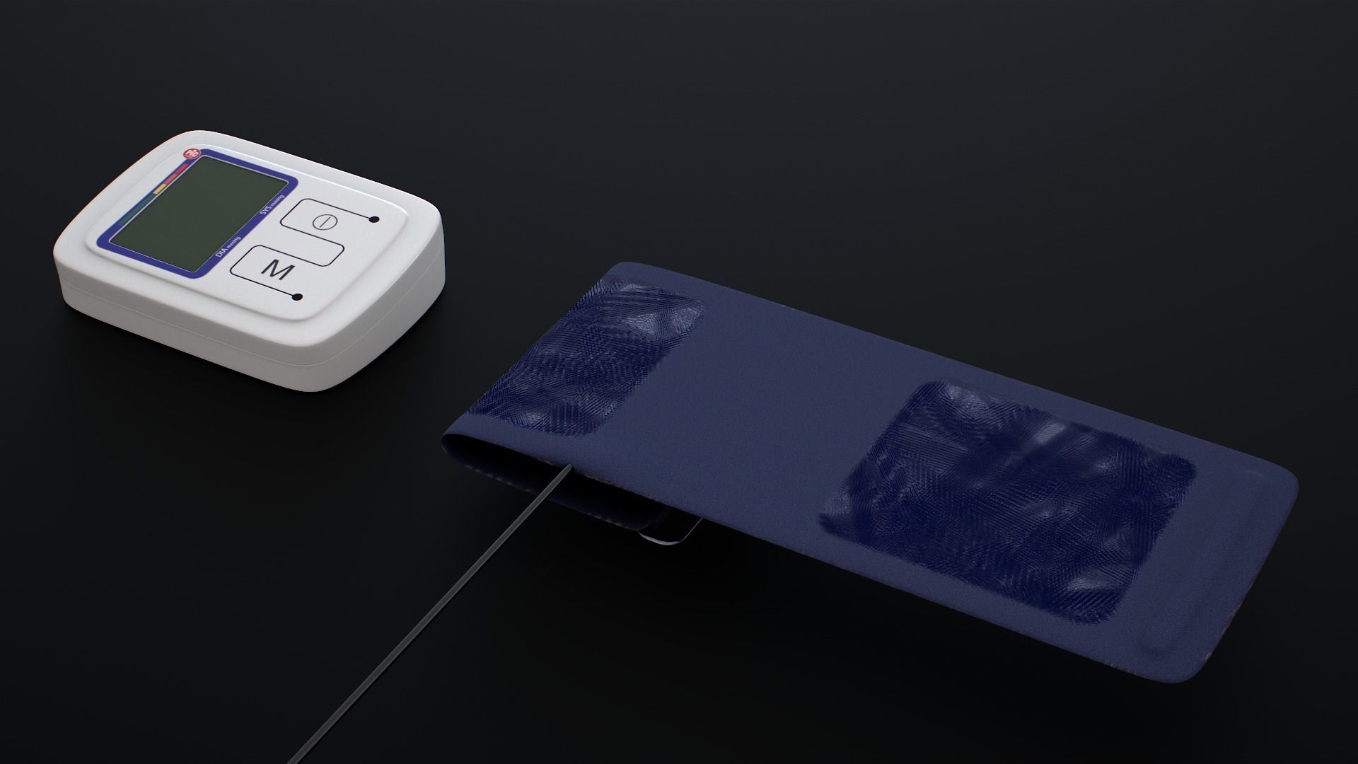 Blood pressure Monitor Device Low-poly 3D model_3