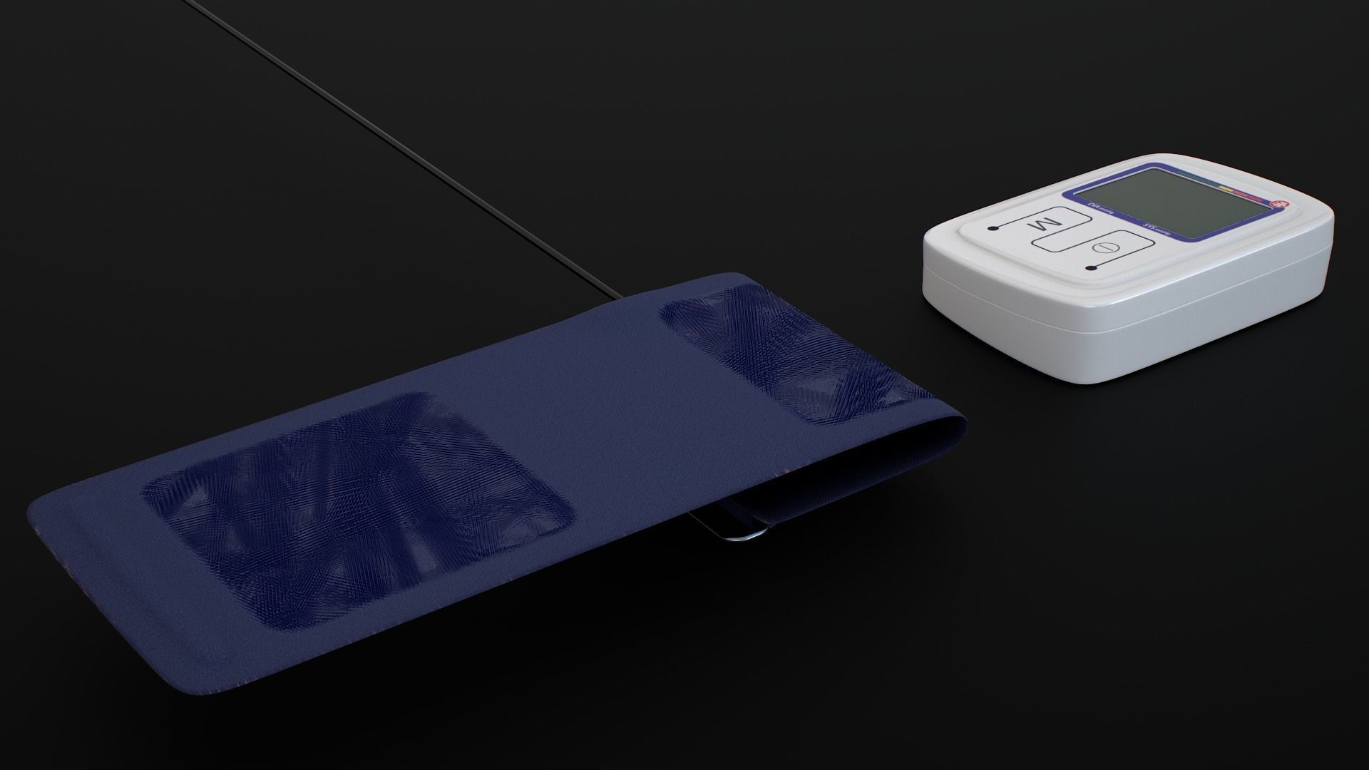 Blood pressure Monitor Device Low-poly 3D model_5