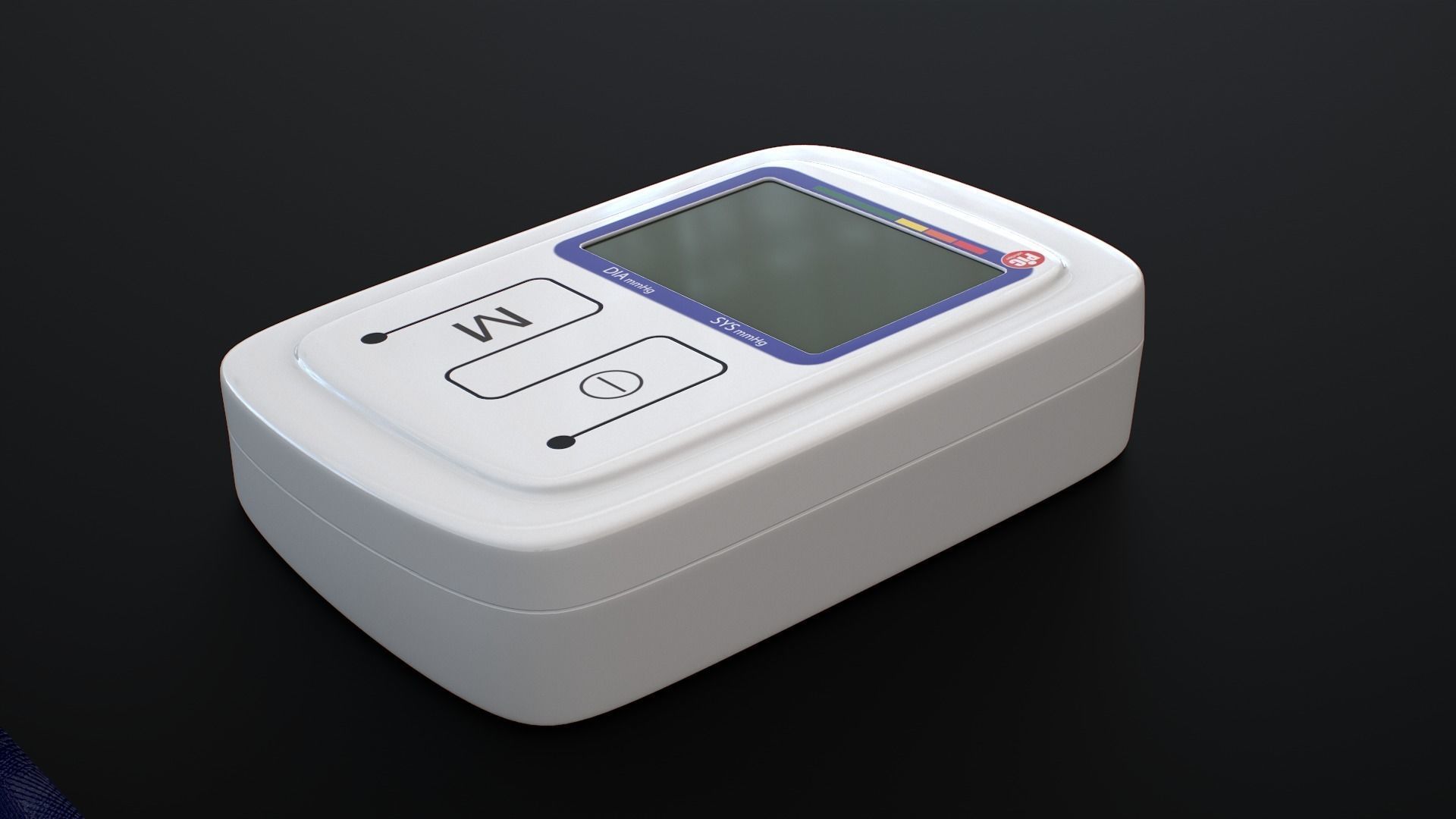 Blood pressure Monitor Device Low-poly 3D model_10