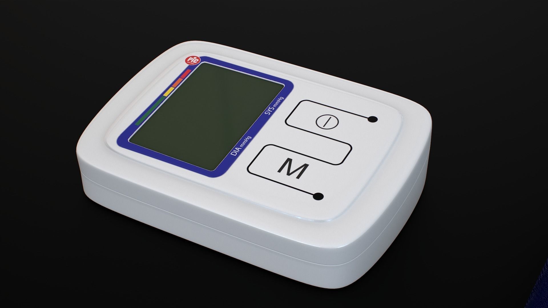 Blood pressure Monitor Device Low-poly 3D model_4