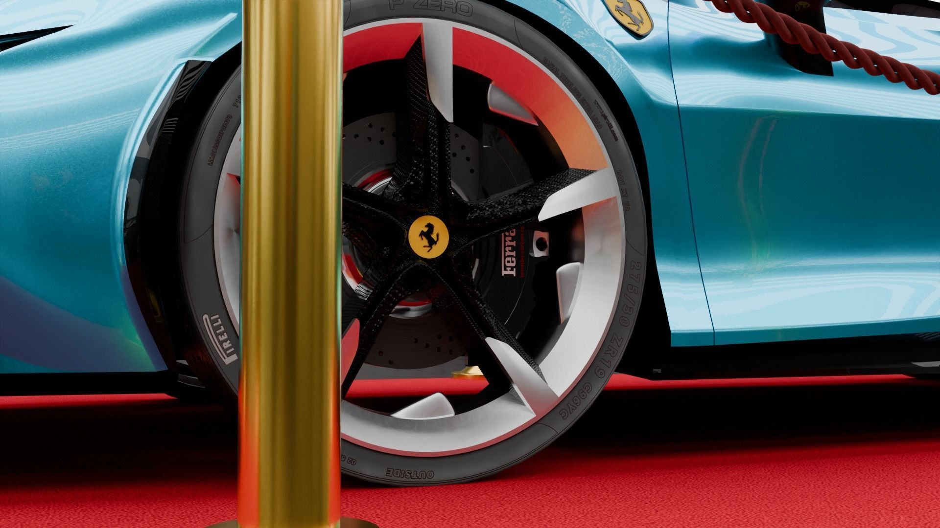 car exhibition hall showroom 3D model_3