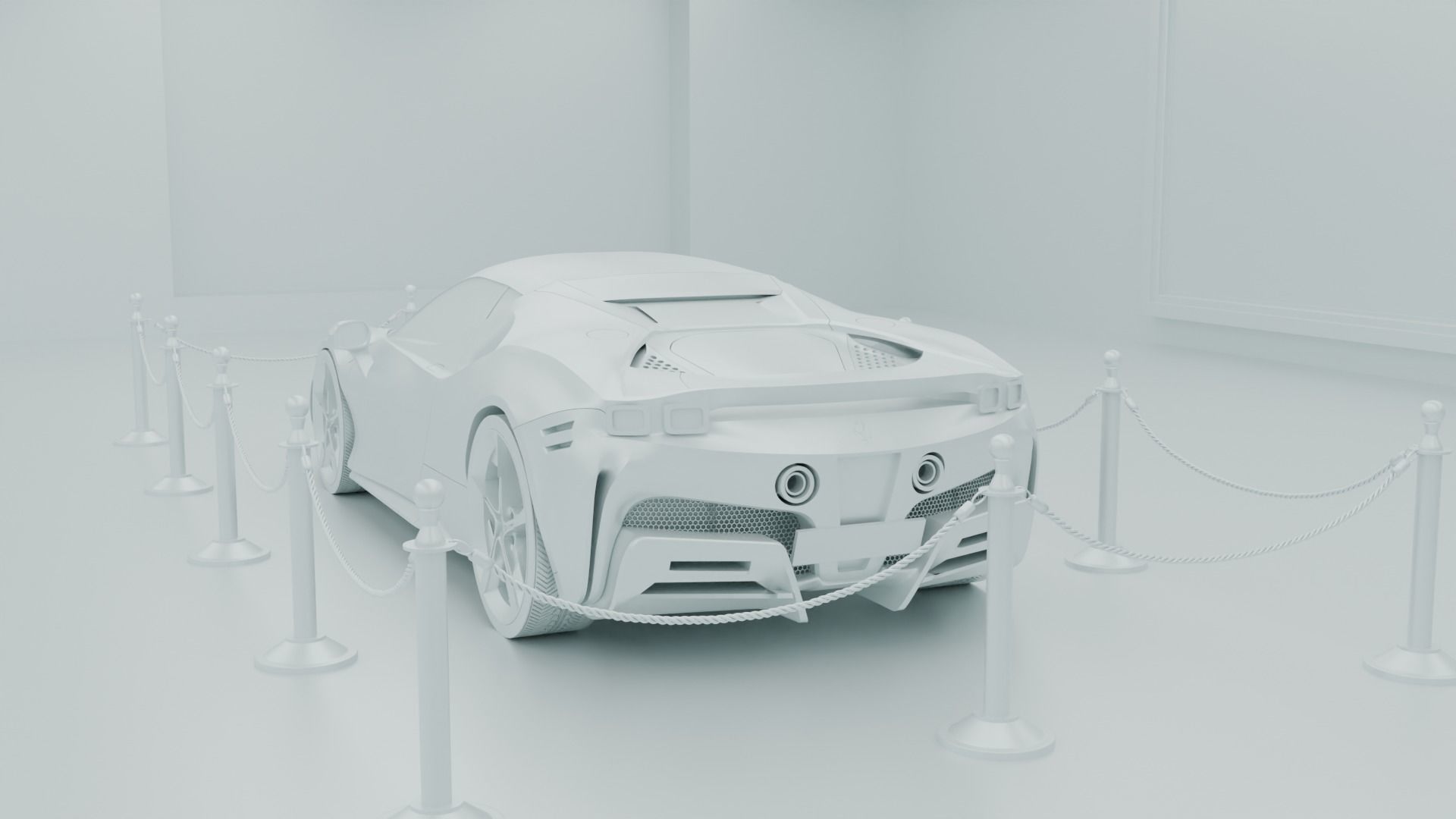 car exhibition hall showroom 3D model_15