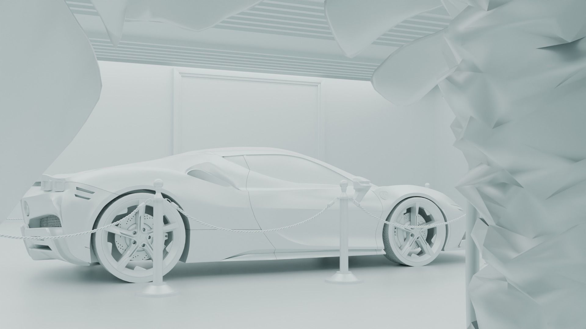 car exhibition hall showroom 3D model_14