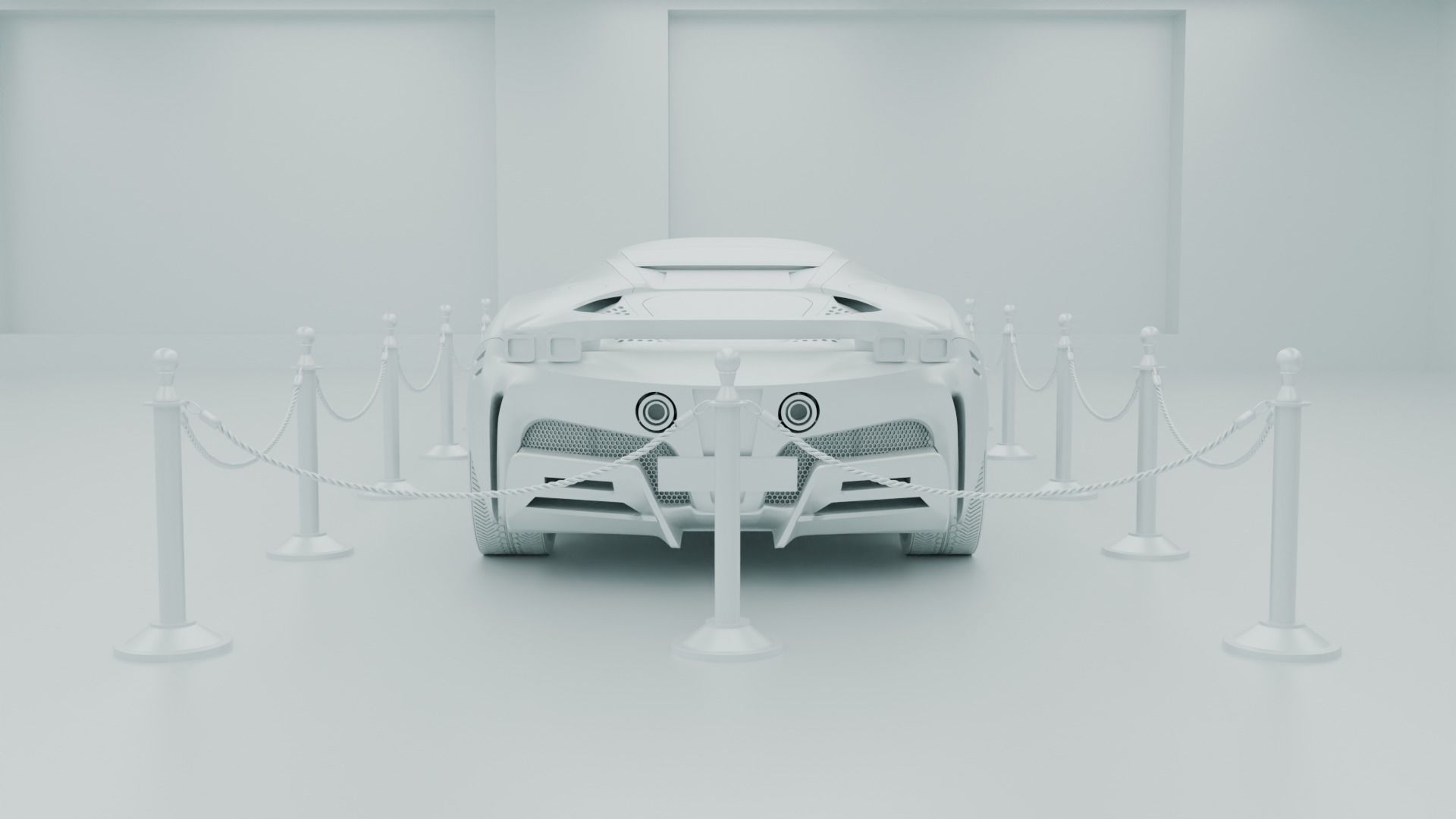 car exhibition hall showroom 3D model_10