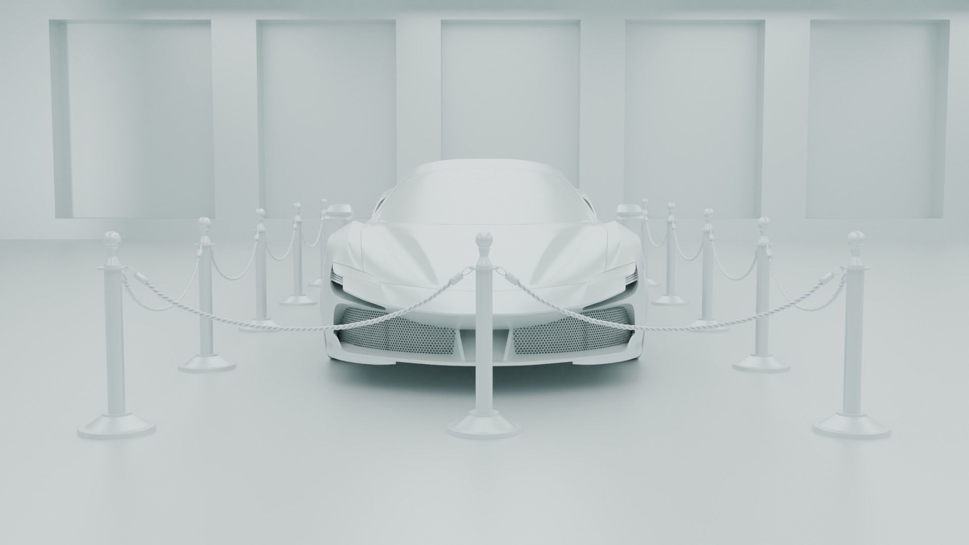 car exhibition hall showroom 3D model_12