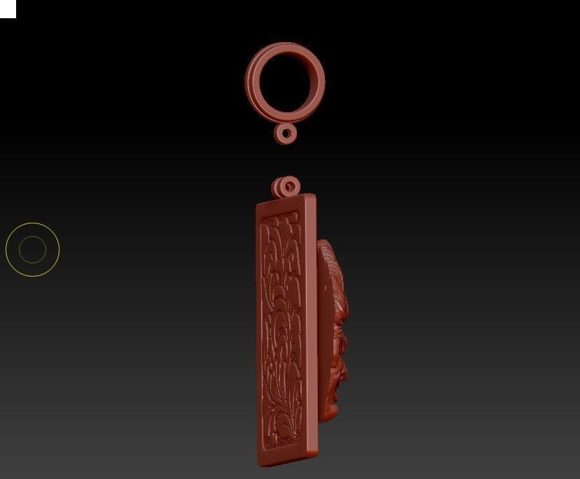 Joker playing card pendant trinket 3D print model_9