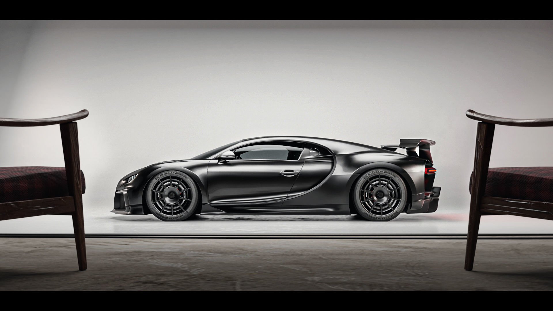 Automotive Studio Scene Low-poly 3D model_12