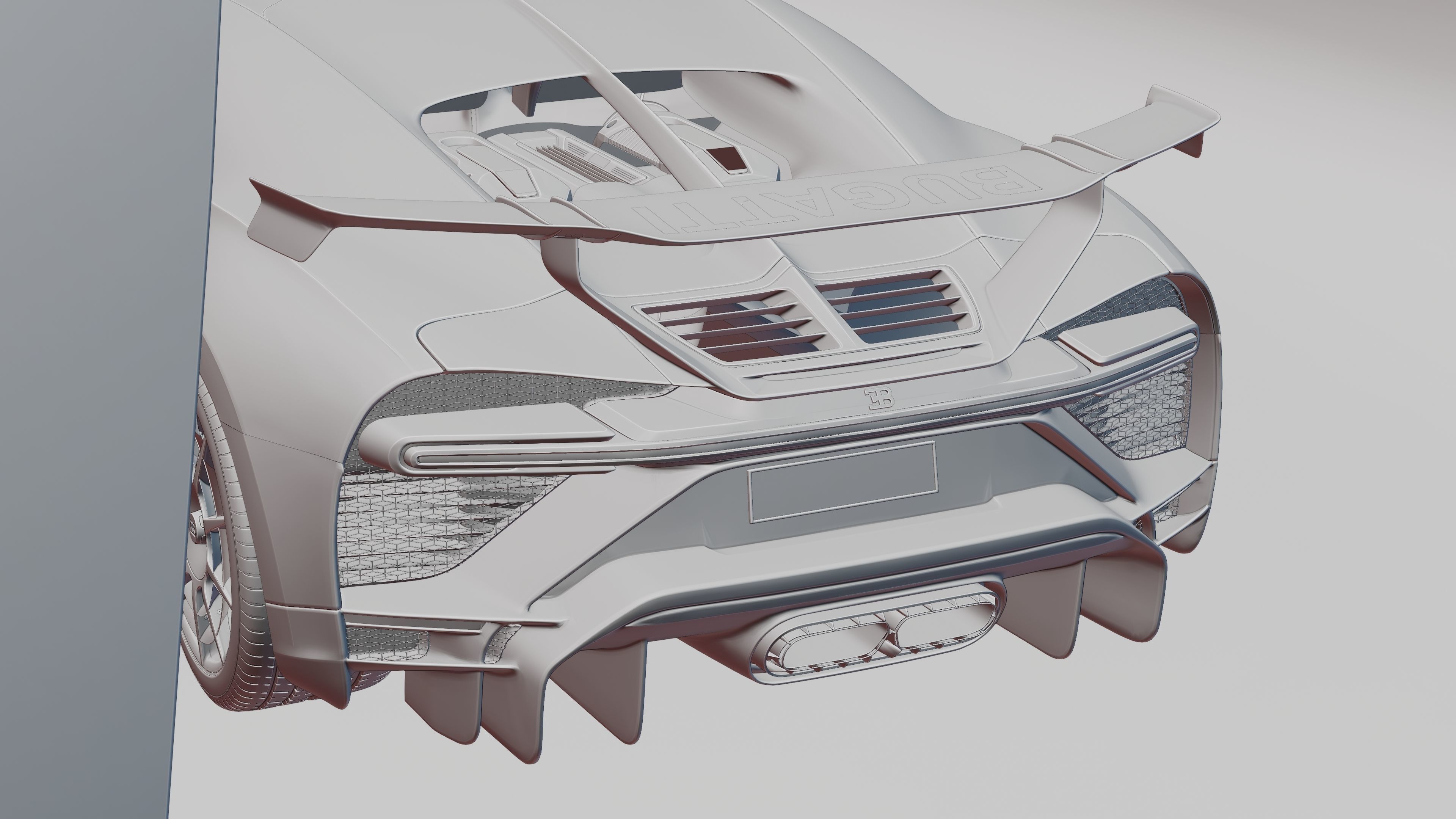 Automotive Studio Scene Low-poly 3D model_7