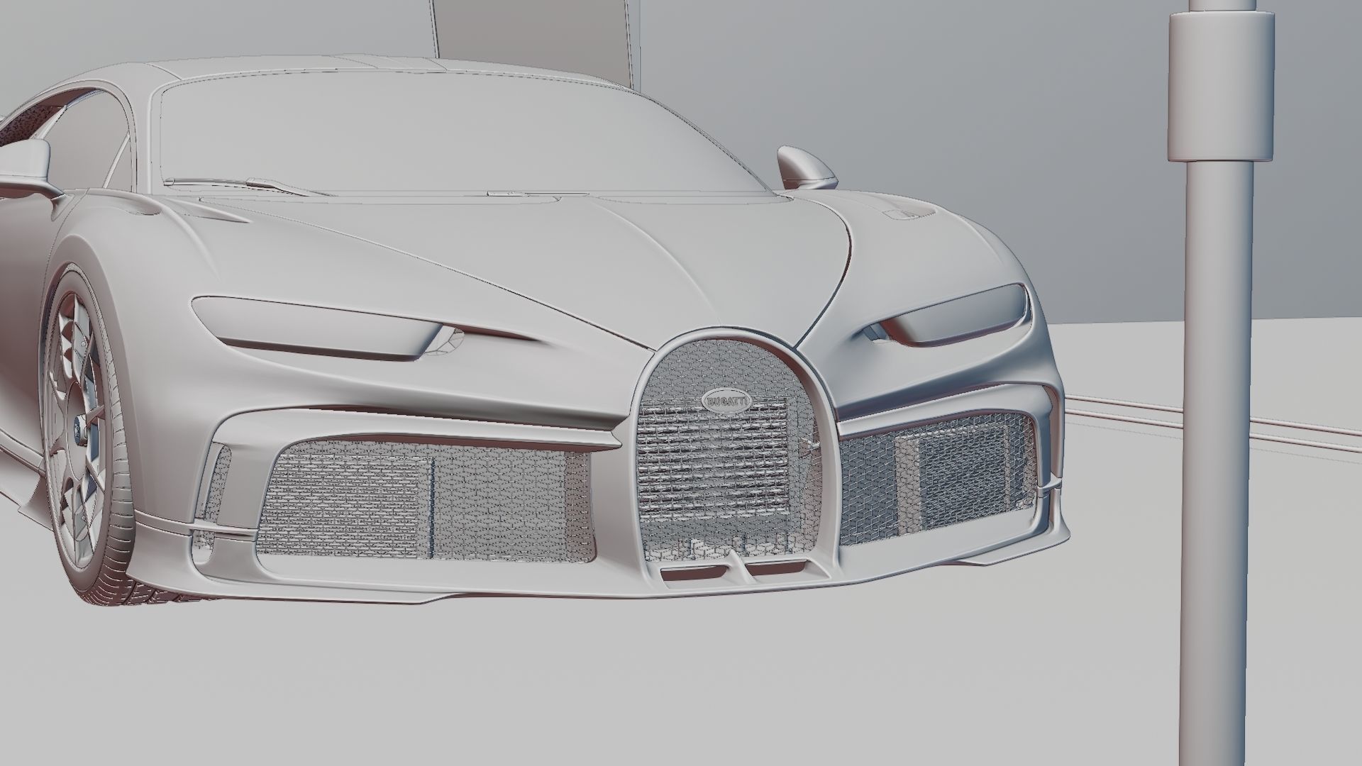 Automotive Studio Scene Low-poly 3D model_15