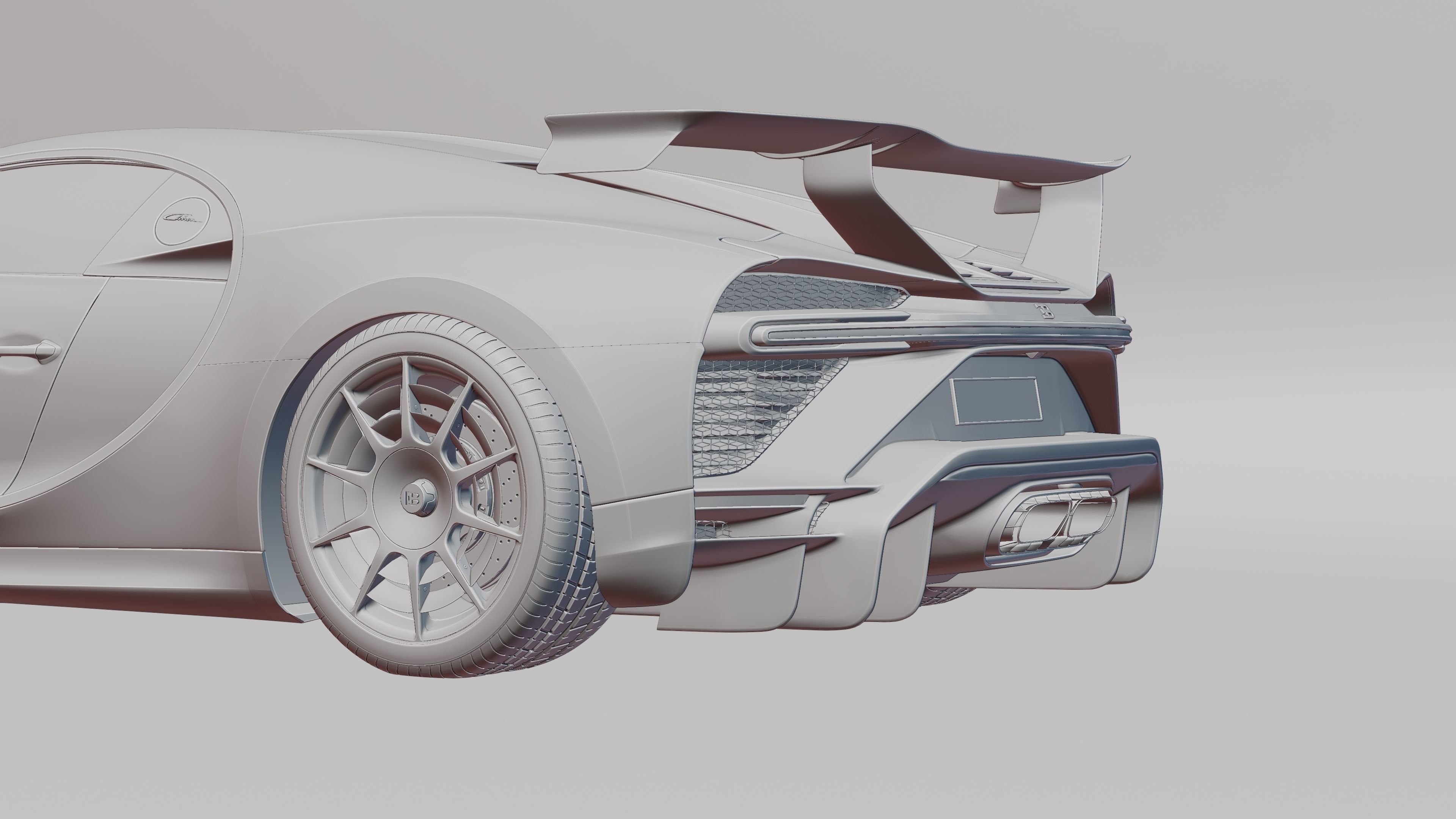 Automotive Studio Scene Low-poly 3D model_5
