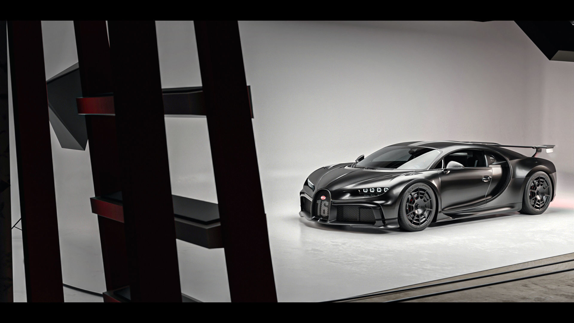 Automotive Studio Scene Low-poly 3D model_10