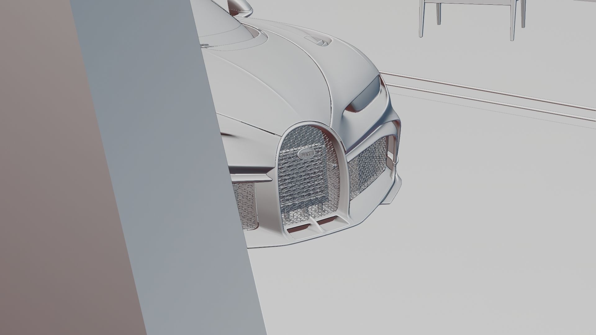 Automotive Studio Scene Low-poly 3D model_17