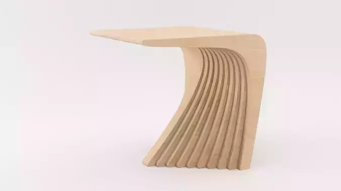Woodbang Touchey parametric side table - bedside night oak wood