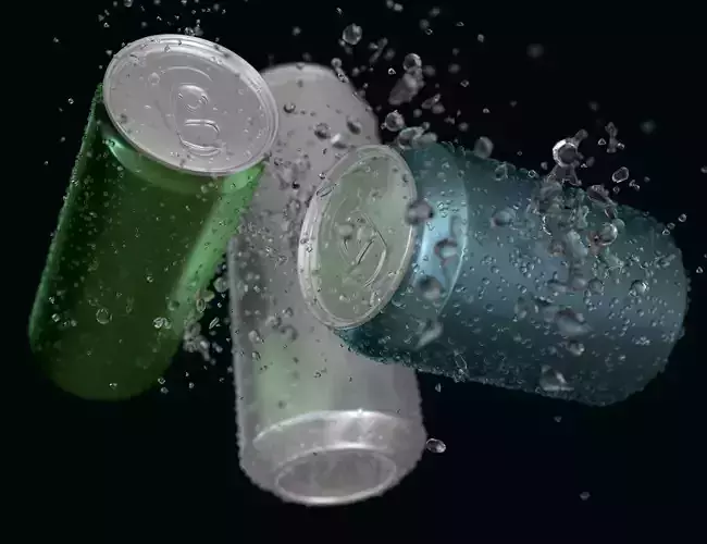 Aluminum Cans 250ml 330ml 500ml 3D model