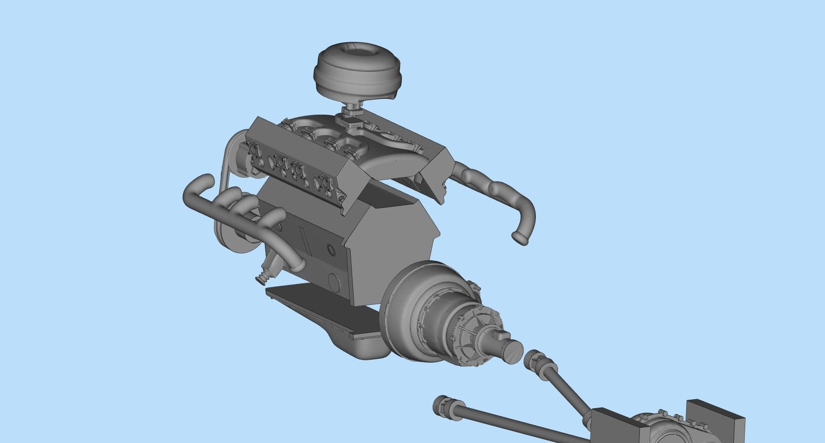 V8 Engine download Free 3D model KIT for old pickup truck Free 3D print model_9