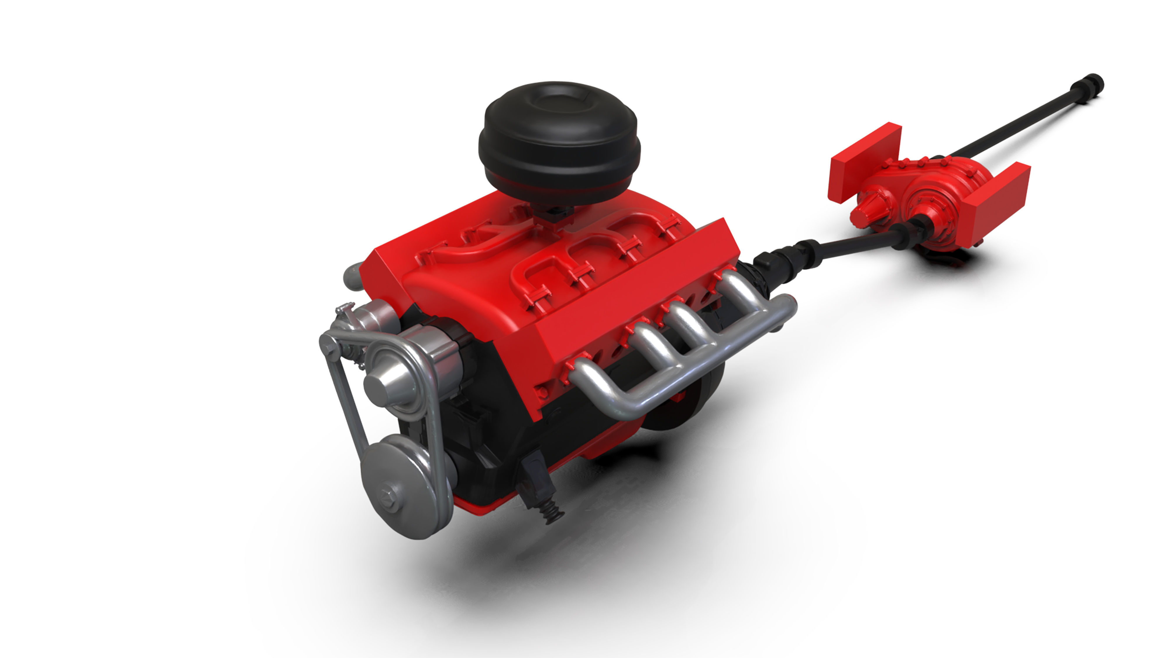 V8 Engine download Free 3D model KIT for old pickup truck Free 3D print model_15