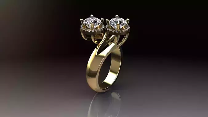 Ring with large stones