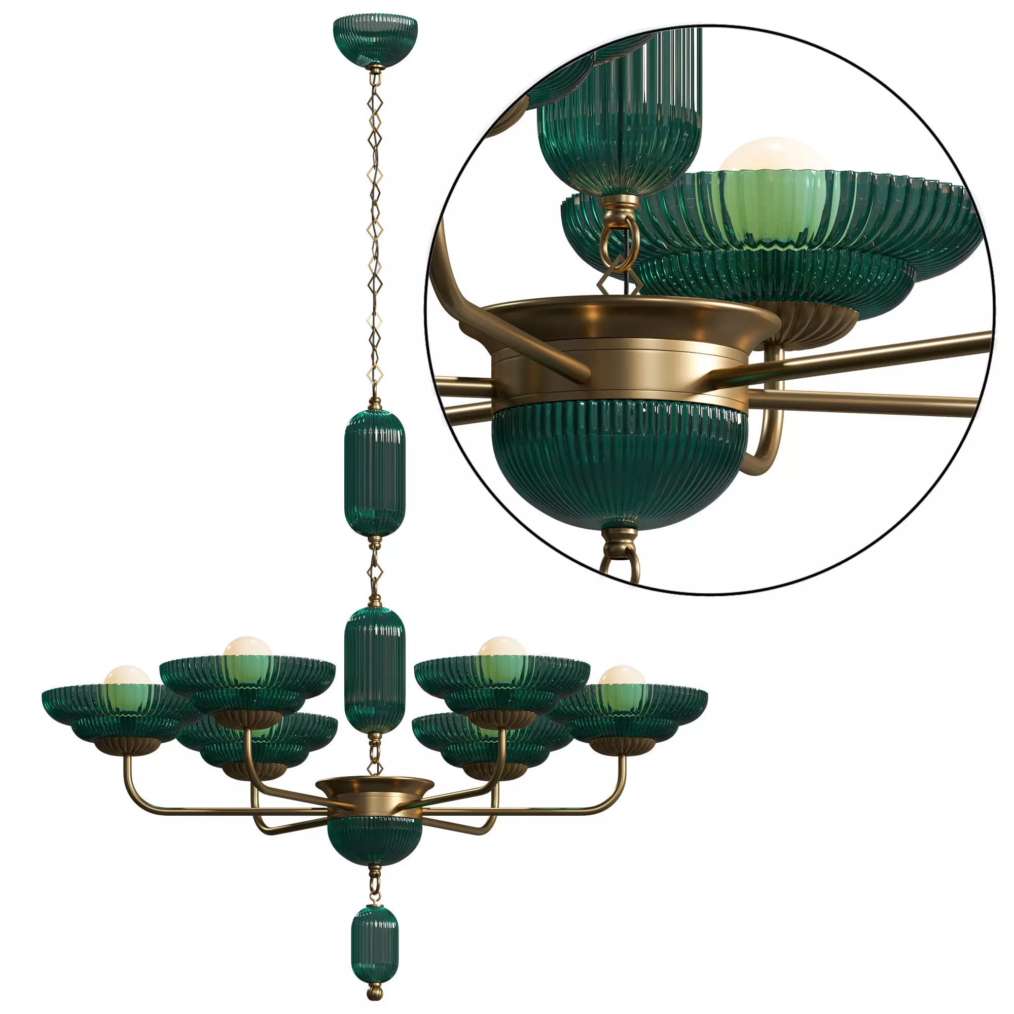 Verde Chandelier by Kalco Lighting 3D model