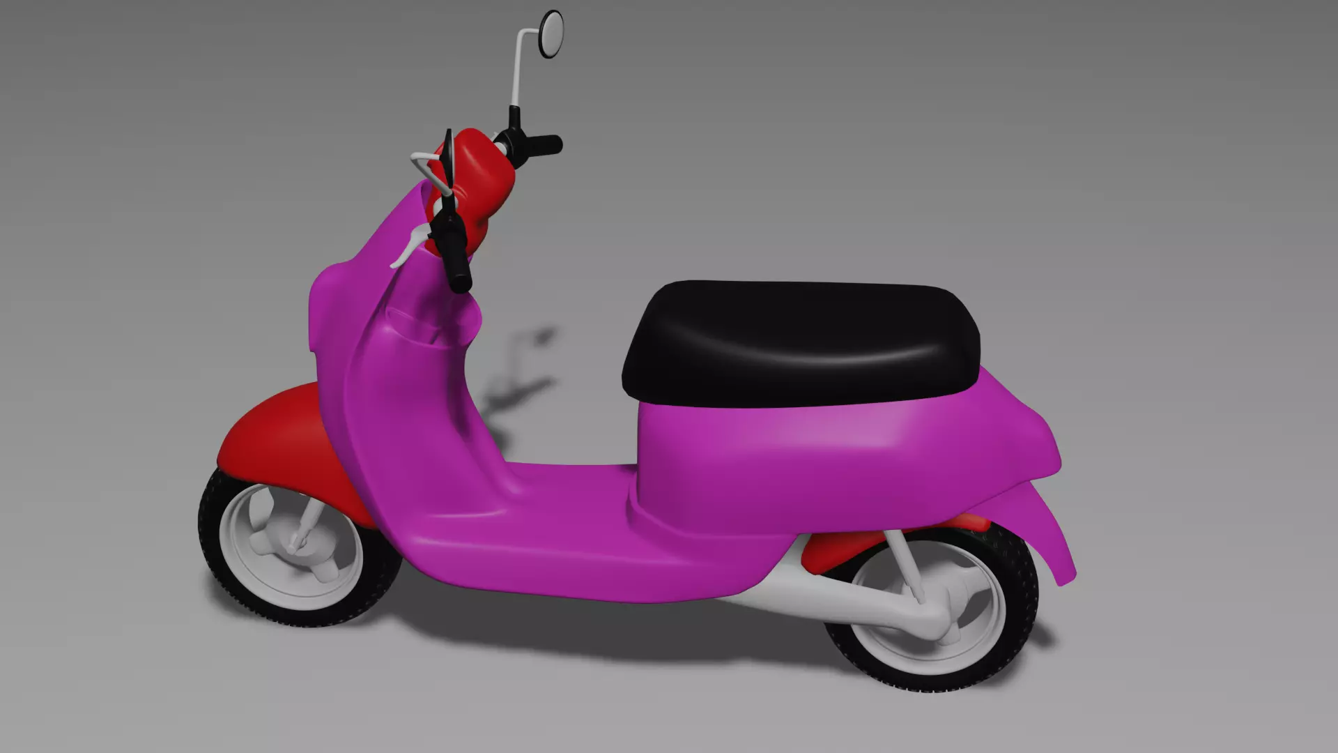 Toy Scotter Low-poly 3D model_0