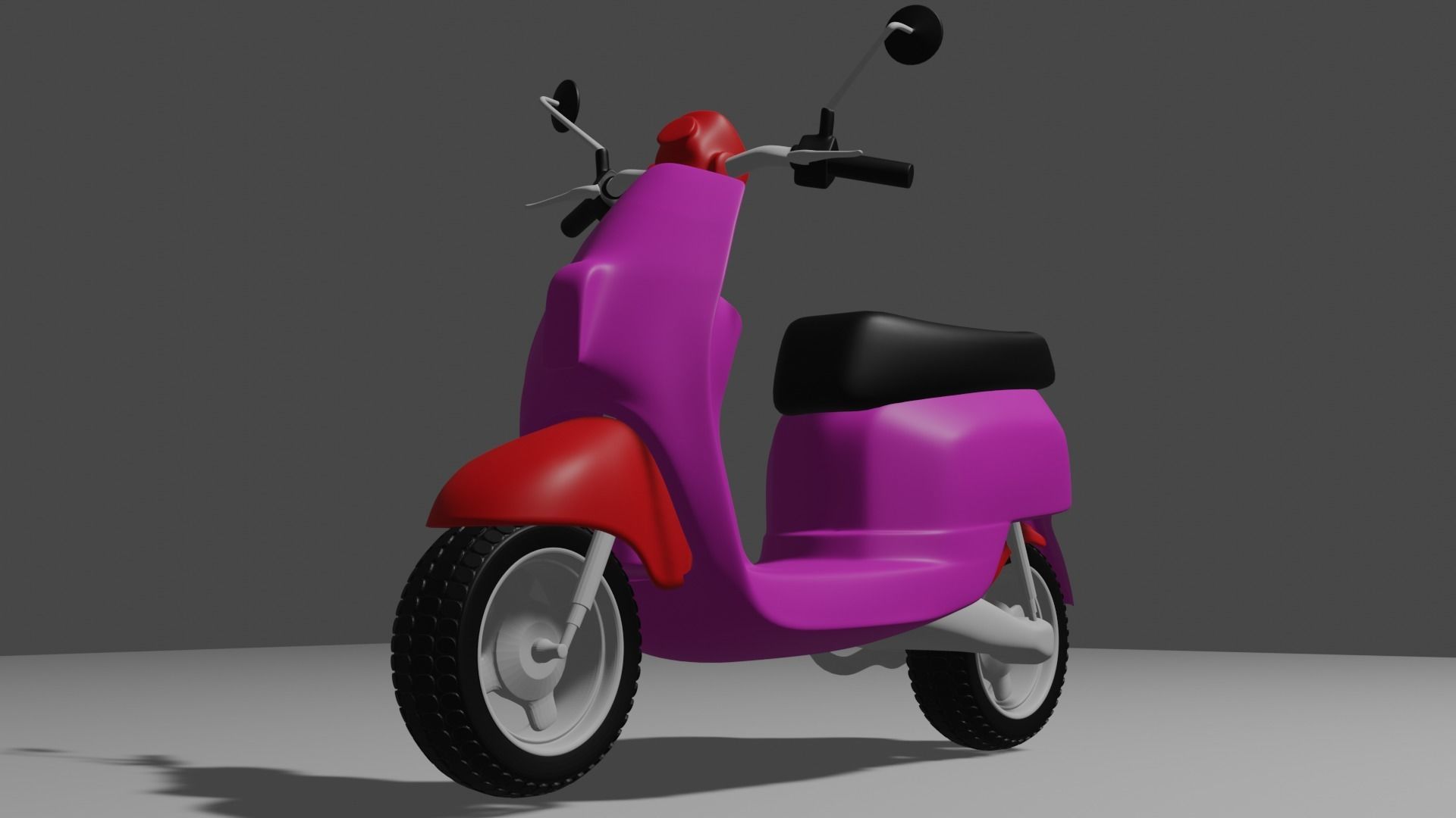 Toy Scotter Low-poly 3D model_6