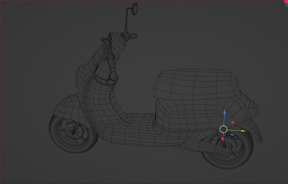 Toy Scotter Low-poly 3D model_8