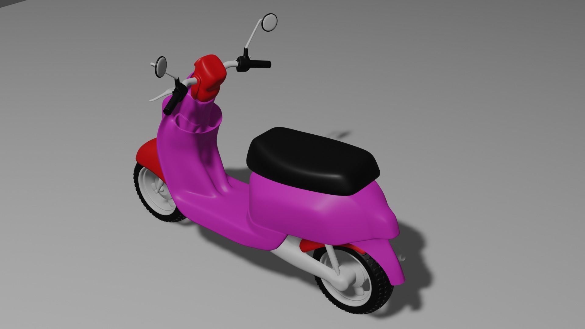 Toy Scotter Low-poly 3D model_5