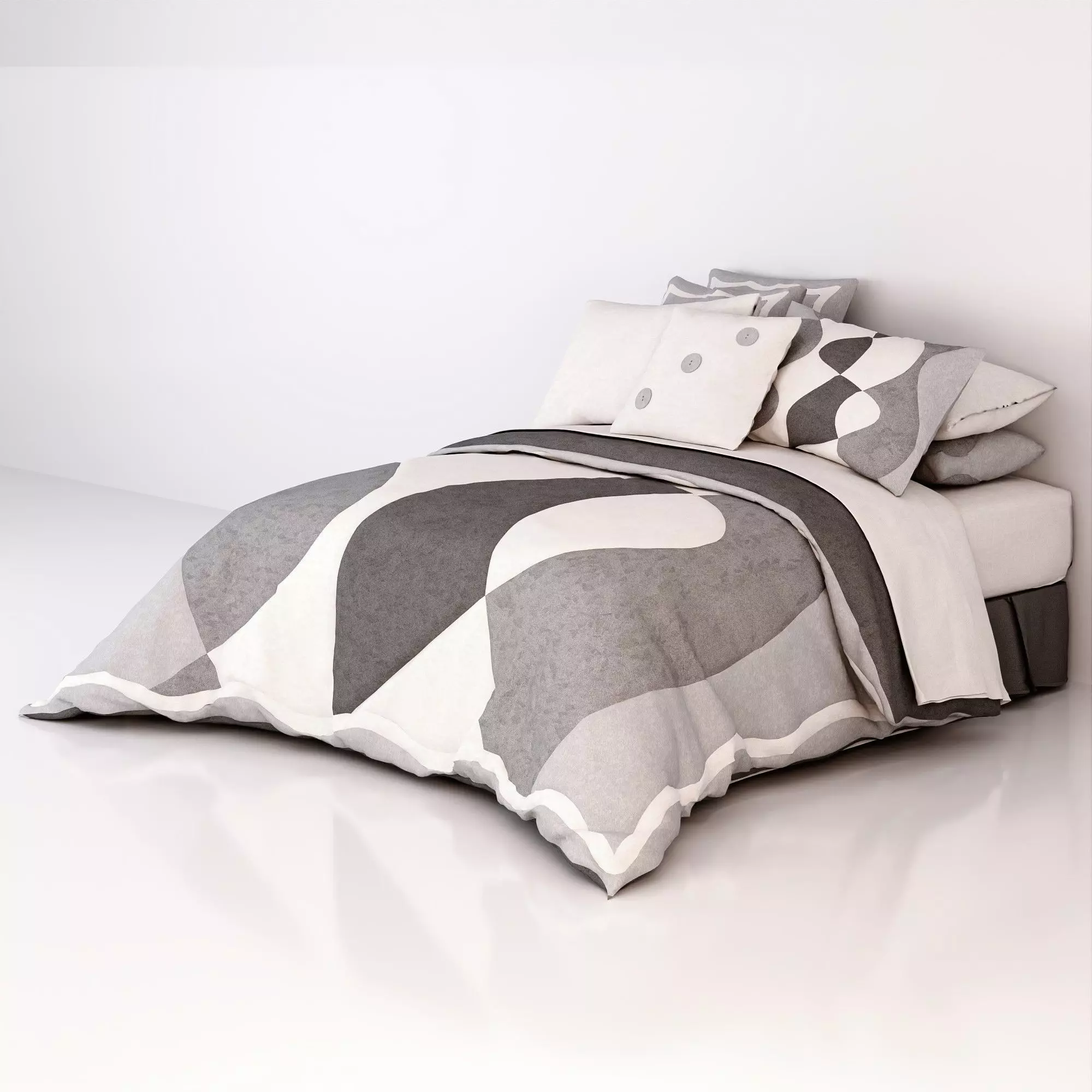 MODERN DOUBLE BED 3D MODEL Free 3D model