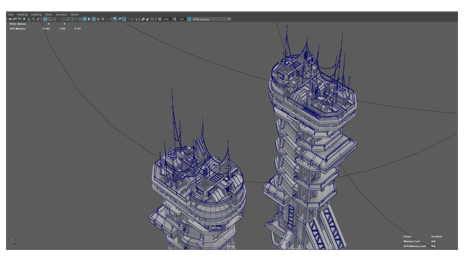115 Sci-fi Buildings KITBASH parts and 7 Unique Sci-fi BUILDINGS 3D Model Collection_61