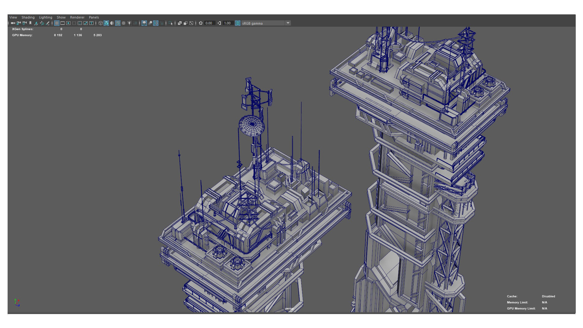 115 Sci-fi Buildings KITBASH parts and 7 Unique Sci-fi BUILDINGS 3D Model Collection_66