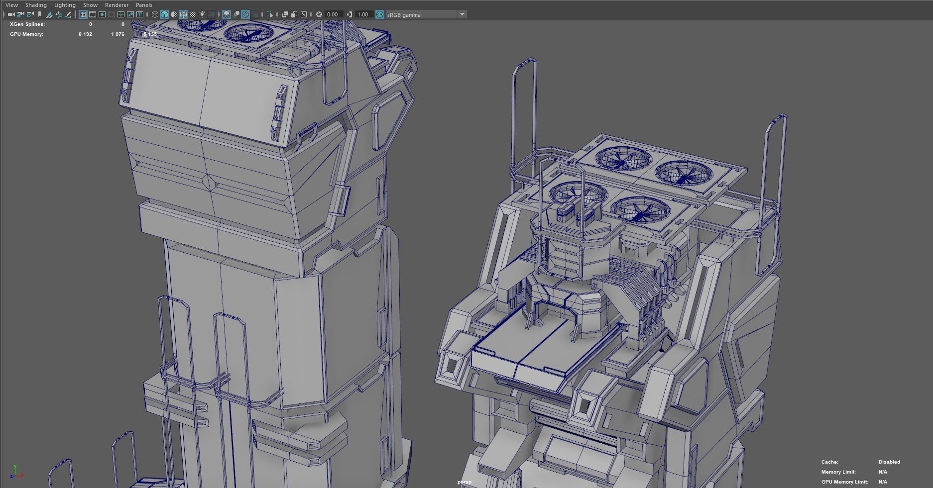 115 Sci-fi Buildings KITBASH parts and 7 Unique Sci-fi BUILDINGS 3D Model Collection_83