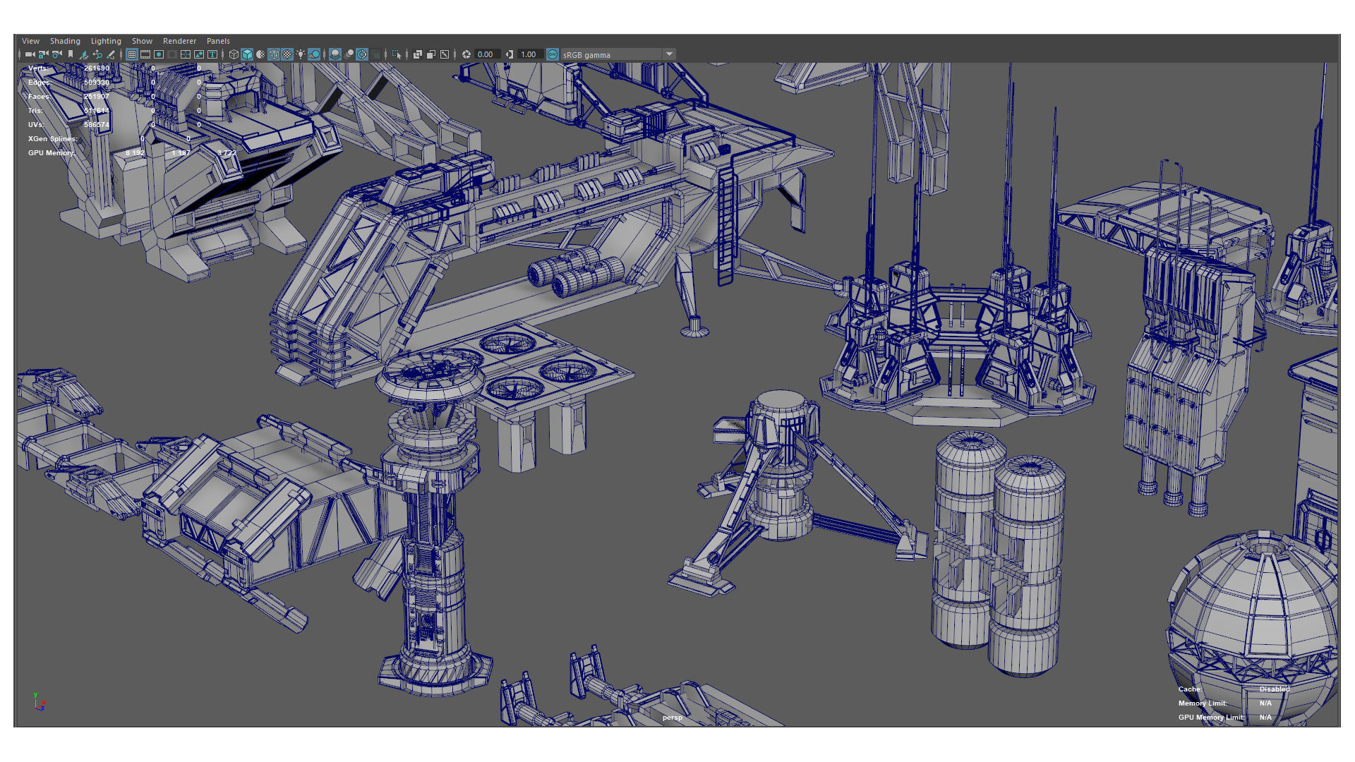 115 Sci-fi Buildings KITBASH parts and 7 Unique Sci-fi BUILDINGS 3D Model Collection_51