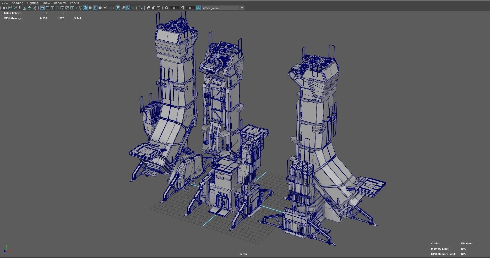 115 Sci-fi Buildings KITBASH parts and 7 Unique Sci-fi BUILDINGS 3D Model Collection_86
