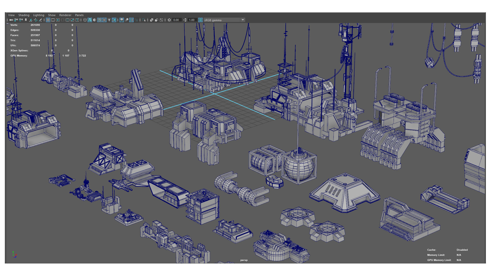 115 Sci-fi Buildings KITBASH parts and 7 Unique Sci-fi BUILDINGS 3D Model Collection_52