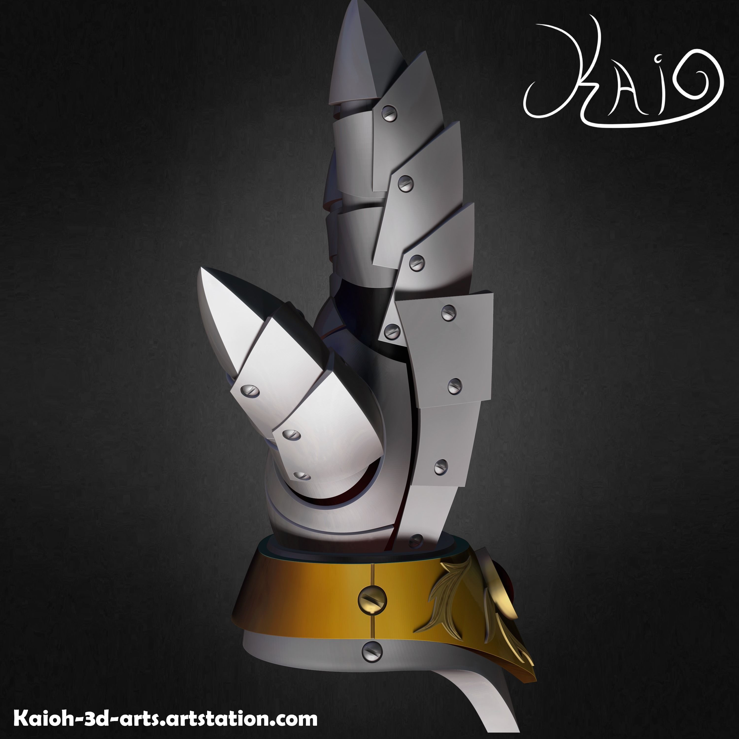 Sonic and the Black Knight - Sonic Gauntlet - Cosplayer Version 3D print model_7