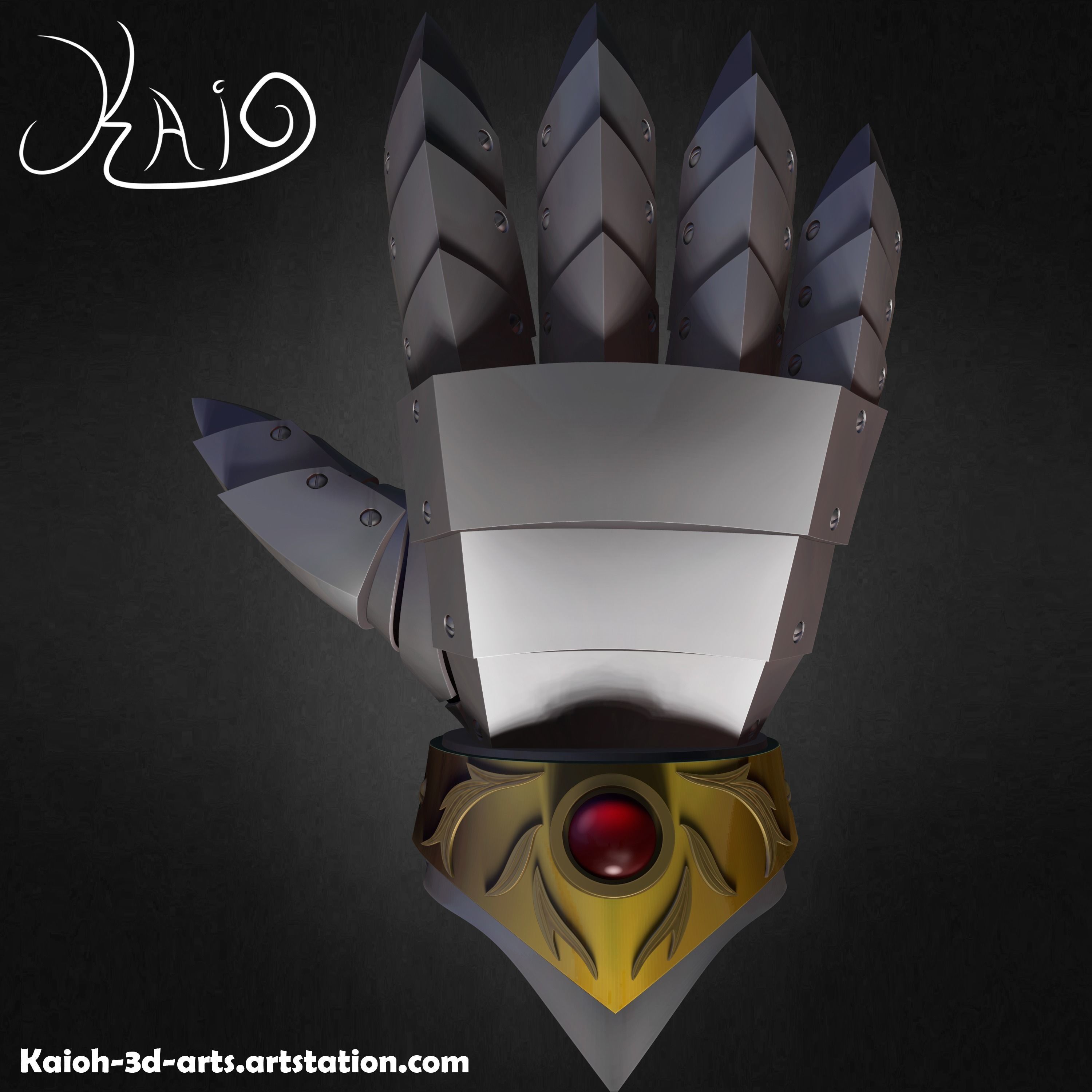 Sonic and the Black Knight - Sonic Gauntlet - Cosplayer Version 3D print model_6