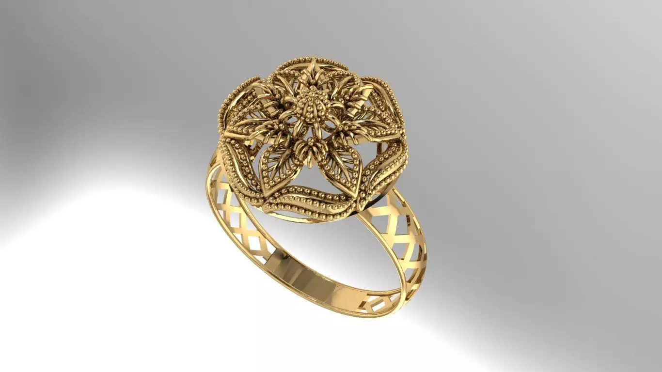 Gold Ring 39 3D print model_0
