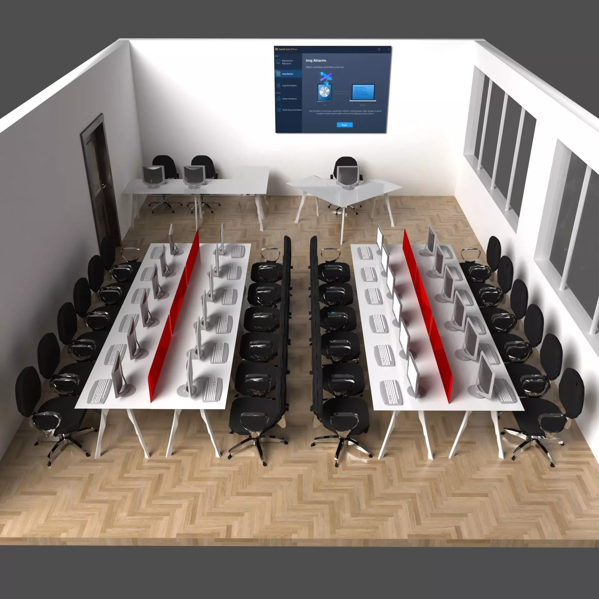 PC Training Classroom 3D model_0